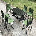 Table Folding Table With Chair 7-Piece Outdoor Camping Folding Table Chair Set